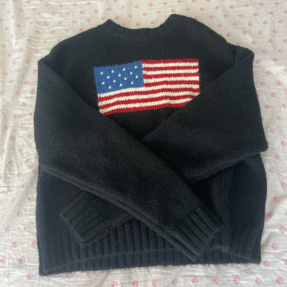 Edikted Sweaters - Edikted Black and Red Crewneck Sweater